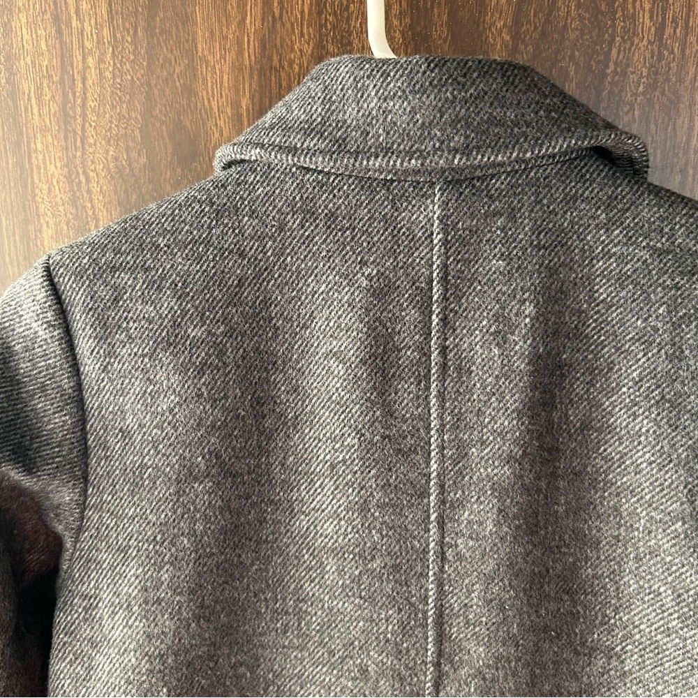 🆕 Cat & Jack Gray Tweed Faux Wool Double Breasted Lined Pea Coat Size M (8) - Picture 11 of 11